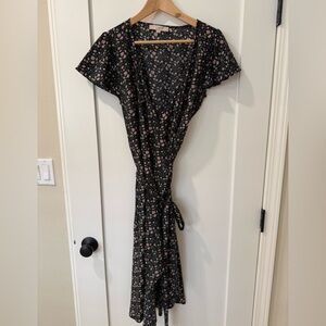 Loft Floral Wrap Dress